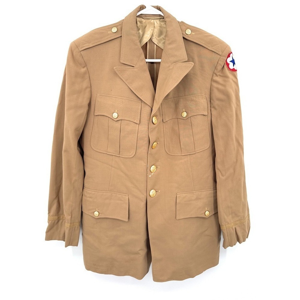 WWII Army Service Forces Coat Jacket Officers Tan